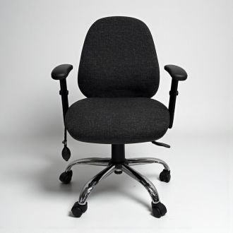 Used Charcoal Fabric Office Chair - Front
