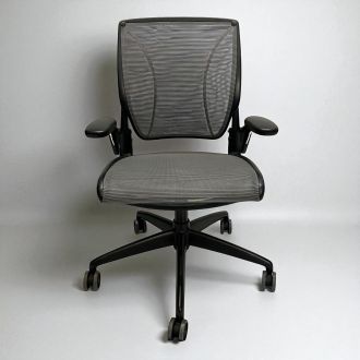 Second Hand Humanscale Diffrient World Office Chair - Black & Grey - Front