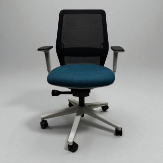 Second Hand Mesh Back Office Chair - Blue Seat