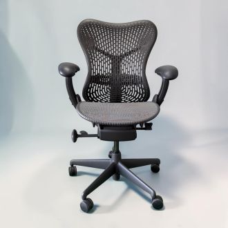 Second Hand Herman Miller Mirra Chair - Light Grey - Front