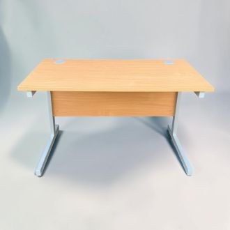Second Hand Beech Office Desk - Front