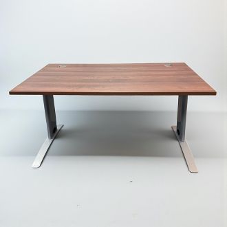 Used Walnut Office Desk - Cable Managed Legs - Front