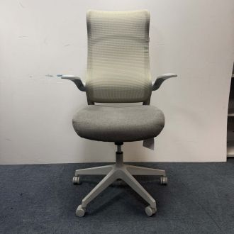 Used Light Grey Mesh Back Office Chair - Front