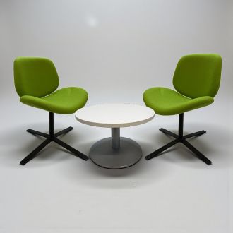 Used Orangebox Green Lobby Chairs & Table Set