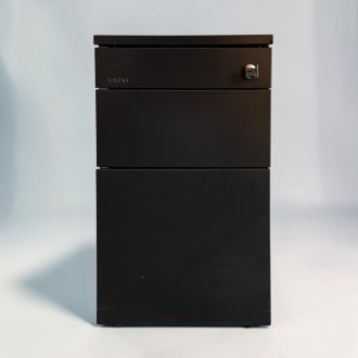 Second Hand Techo 3 Drawer Mobile Pedestal – Black - Front