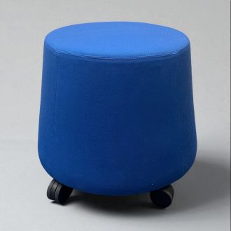 Second Hand Fabric Footstool - Blue