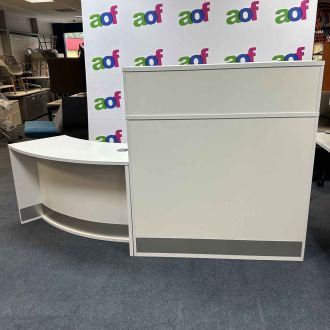 Used White Reception Desk