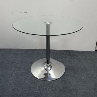 Second Hand Round Glass Meeting Table