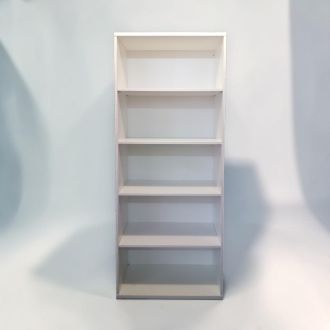 Used White Bookcase - 1980mm Height - Front