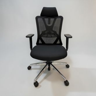 Used Mesh Back Office Chair - Black Seat - Front