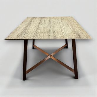 Used Frovi Rustic Oak Meeting Table - Front