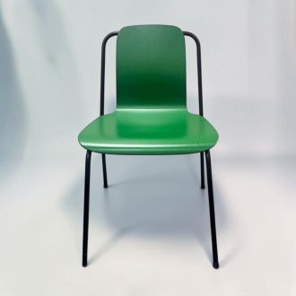 Used Green Wooden Stacking Chair