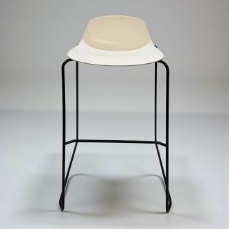 Used Hay Stool - White Seat - Front
