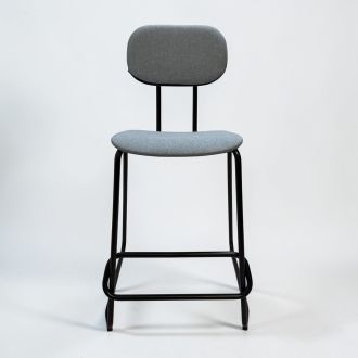 Used MDD Light Blue Fabric Stool - Front