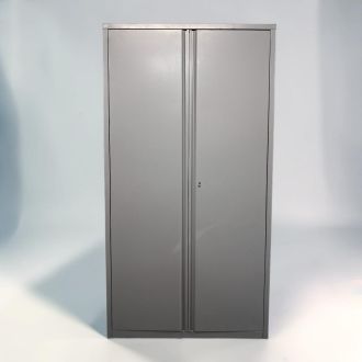 Second Hand Silver Stationery Cupboard - Front