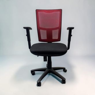Used Red Mesh Back Office Chair - Front