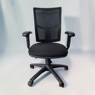Used Red Mesh Back Office Chair - Front