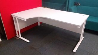 Used Light Grey Corner Desk