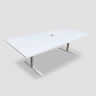 Second Hand White Meeting Table - I Frame