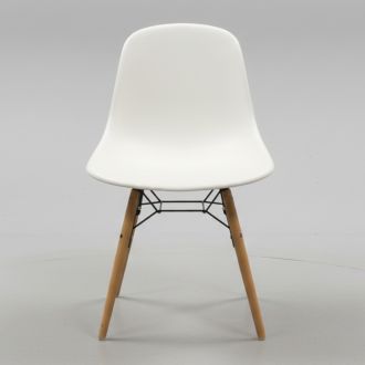 Used White Shell Visitor Chair - Front