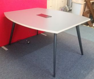 Used Graphite Meeting Table with Power Module