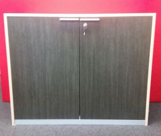 Second Hand Grey & Oak Stationery Cupboard