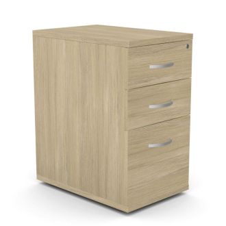 Unite Plus Desk High Pedestal-Wood - Urban Oak