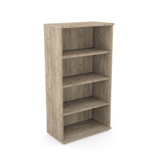 Unite Wooden Bookcase - Grey Craft Oak - 1490mm