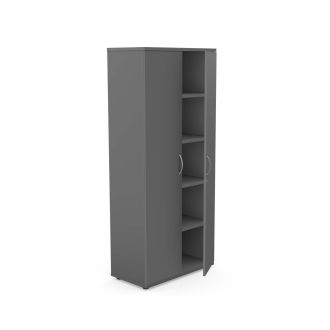 Unite Plus 2 Door Wooden Cupboard - 1850mm-Wood - Graphite