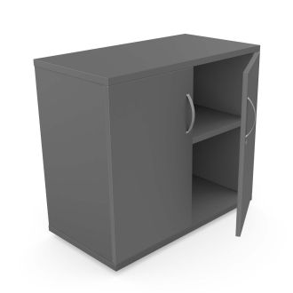 Unite Plus 2 Door Wooden Cupboard - 725mm-Wood - Graphite