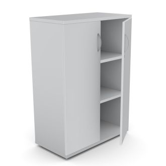 Unite Plus 2 Door Wooden Cupboard - 1130mm-Wood - Grey