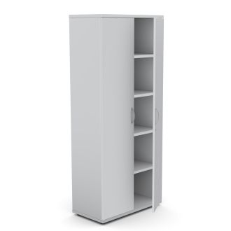 Unite Plus 2 Door Wooden Cupboard - 1850mm-Wood - Grey