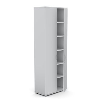 Unite Plus 2 Door Wooden Cupboard - 2210mm-Wood - Grey