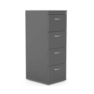 Unite Plus 4 Drawer Wooden Filing Cabinet - Graphite