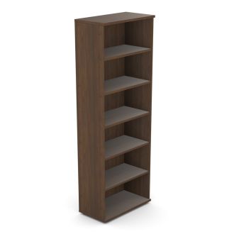 Unite Plus Wooden Bookcase - 2210mm-Wood - Antique Walnut