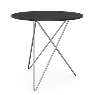 Unite Plus Coffee Table - 560mm Height - Harbour Oak Top & Silver Base