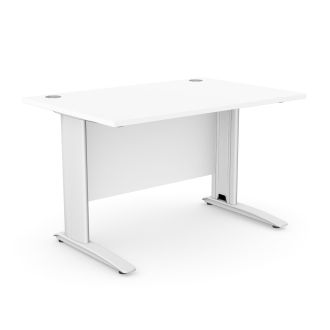 Unite Plus Office Desk - Cable Managed Legs-Wood - White