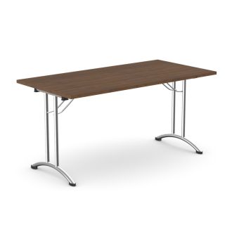 Rectangular Folding Table-Wood - Antique Walnut