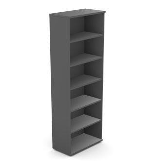 Unite Plus Wooden Bookcase - 2210mm-Wood - Graphite