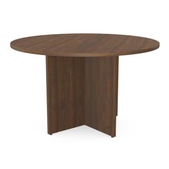 Unite Plus Round Meeting Table - Antique Walnut