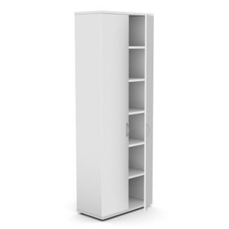 Unite Plus 2 Door Wooden Cupboard - 2210mm-Wood - White