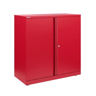 Bisley Essentials Cupboard - 800mm Width-Bisley Steel - Cardinal Red