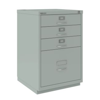 4 Drawer F Series Filing Cabinet - Classic Front - Silver