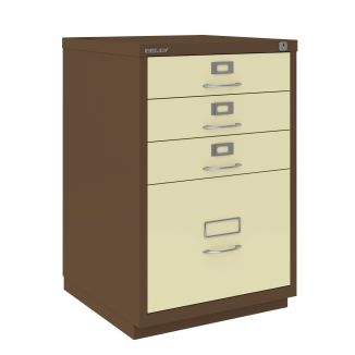 4 Drawer F Series Filing Cabinet - Classic Front - Coffee & Cream