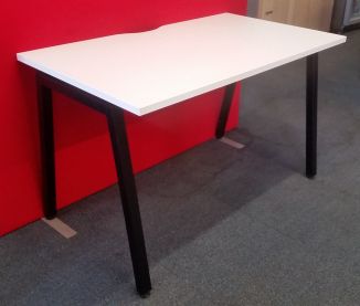 Used White Bench Desk - White A Frame