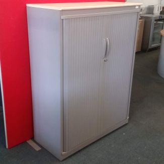 Used Medium Goose Grey Tambour Cupboard