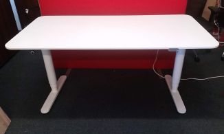 Used White Budget Sit Stand Desk