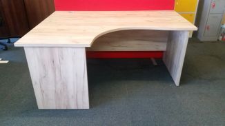 Used Unite Left-Handed Corner Desk - Panel Legs - Front