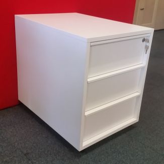 Used White 3 Drawer Pedestal