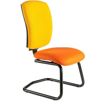 Square Back Visitor Chair - Black Cantilever Base